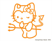 Load image into Gallery viewer, Devil Kitty Vinyl Sticker Decals.
