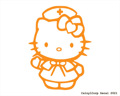 Kitty Nurse Vinyl Sticker Decals.