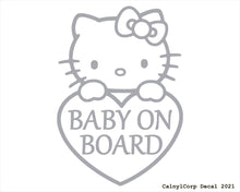 Load image into Gallery viewer, Kitty Baby On Board Vinyl Sticker Decals.
