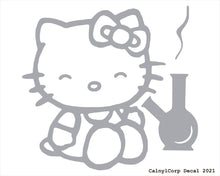 Load image into Gallery viewer, Kitty Stoned Weed Vinyl Sticker Decals.
