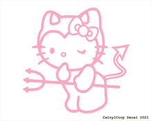 Load image into Gallery viewer, Devil Kitty Vinyl Sticker Decals.
