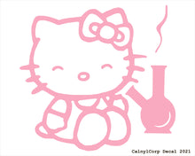Load image into Gallery viewer, Kitty Stoned Weed Vinyl Sticker Decals.
