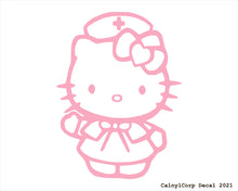 Load image into Gallery viewer, Kitty Nurse Vinyl Sticker Decals.
