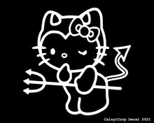 Load image into Gallery viewer, Devil Kitty Vinyl Sticker Decals.
