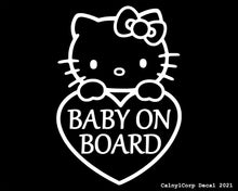 Load image into Gallery viewer, Kitty Baby On Board Vinyl Sticker Decals.
