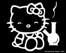 Load image into Gallery viewer, Kitty Stoned Weed Vinyl Sticker Decals.
