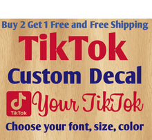 Load image into Gallery viewer, Custom TikTok Username Stickers Decals.
