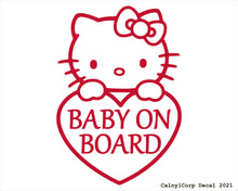 Load image into Gallery viewer, Kitty Baby On Board Vinyl Sticker Decals.
