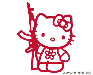 Kiti AK Machine Gun Vinyl Sticker Decals.