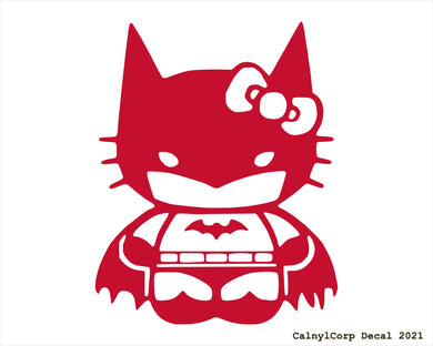 Kitty Bat-woman Vinyl Sticker Decals.