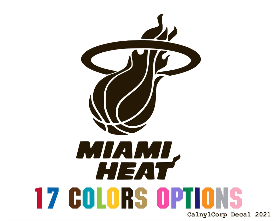 Miami Heat NBA Vinyl Sticker Decals