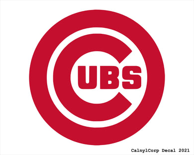 Chicago Cubs Vinyl Sticker Decals.