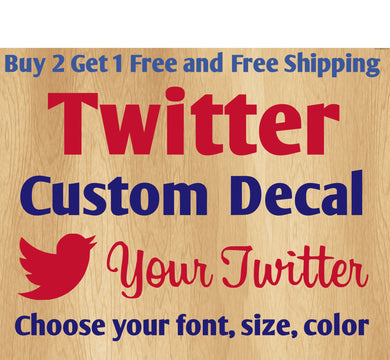 Custom Twitter Username Stickers Decals.