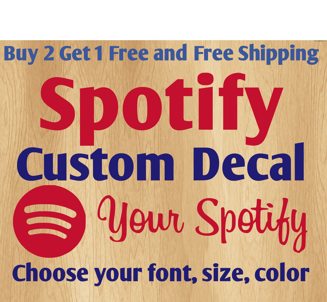 Custom Spotify Username Stickers Decals.