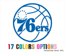 Load image into Gallery viewer, Philadelphia 76ers Vinyl Sticker Decals
