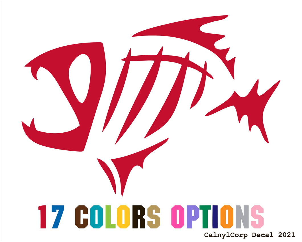 Fish Skeleton Vinyl Sticker Decals