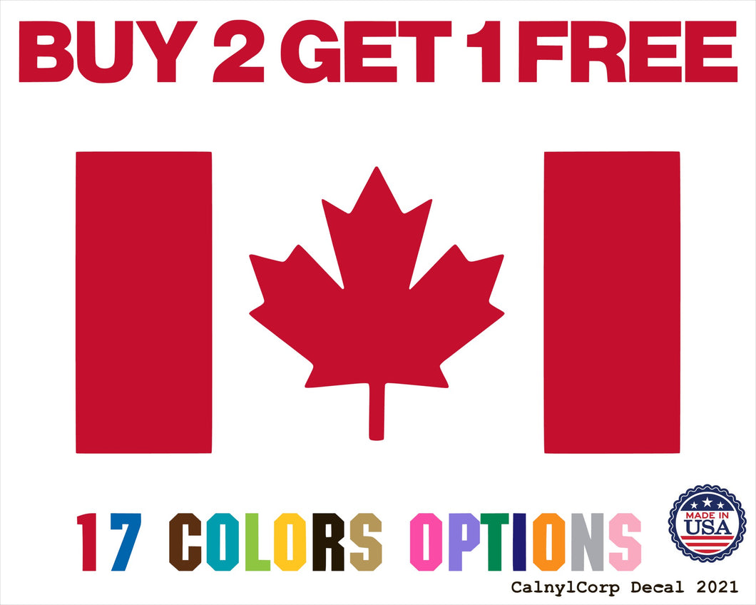 Canadian Flag Vinyl Sticker Decals