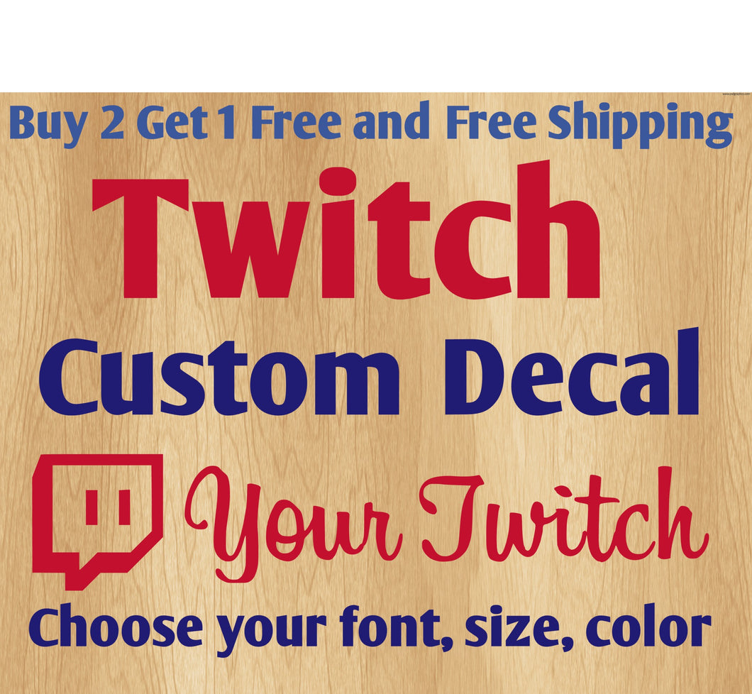 Custom Twitch Username Stickers Decals.