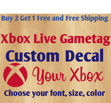 Custom Xbox Live Gametag Stickers Decals.