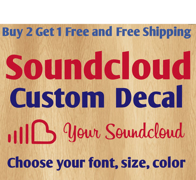 Custom Soundcloud Username Stickers Decals.