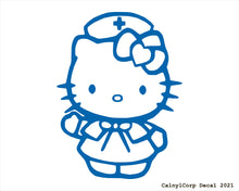 Load image into Gallery viewer, Kitty Nurse Vinyl Sticker Decals.
