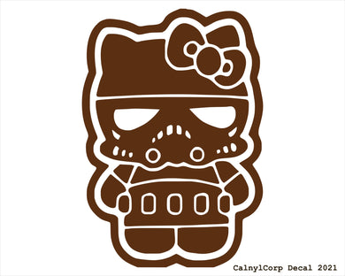 Kitty Stormtrooper Vinyl Sticker Decals.