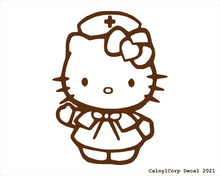 Load image into Gallery viewer, Kitty Nurse Vinyl Sticker Decals.
