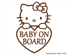 Load image into Gallery viewer, Kitty Baby On Board Vinyl Sticker Decals.
