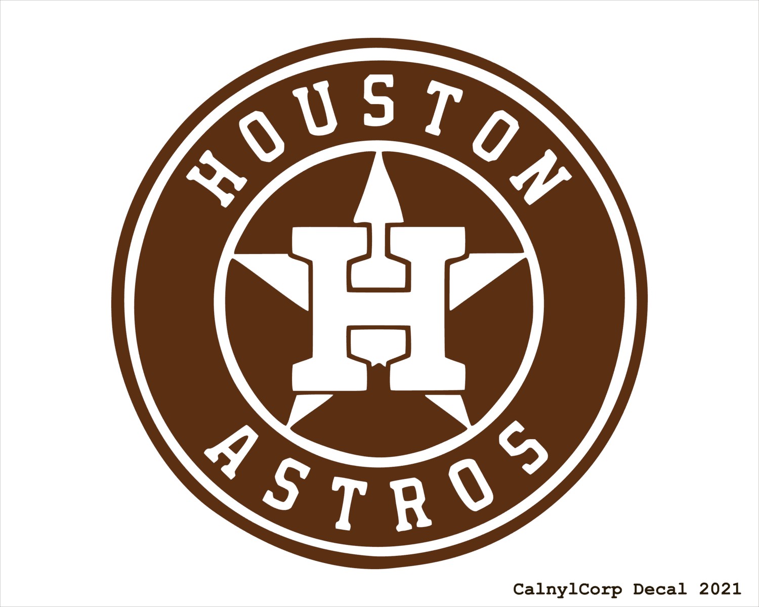 Houston Astros Logo (4.5 - 30) Vinyl Decal in Different colors & siz –  M&D Stickers