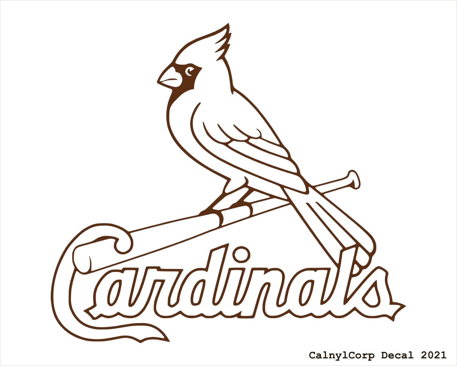 st louis cardinals logo black and white