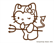 Load image into Gallery viewer, Devil Kitty Vinyl Sticker Decals.
