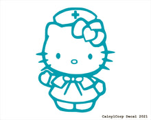 Load image into Gallery viewer, Kitty Nurse Vinyl Sticker Decals.

