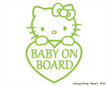Load image into Gallery viewer, Kitty Baby On Board Vinyl Sticker Decals.

