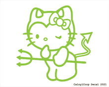 Load image into Gallery viewer, Devil Kitty Vinyl Sticker Decals.
