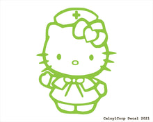 Load image into Gallery viewer, Kitty Nurse Vinyl Sticker Decals.

