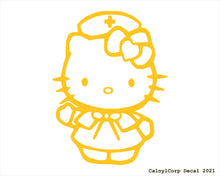 Load image into Gallery viewer, Kitty Nurse Vinyl Sticker Decals.

