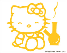 Load image into Gallery viewer, Kitty Stoned Weed Vinyl Sticker Decals.
