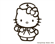 Load image into Gallery viewer, Kitty Nurse Vinyl Sticker Decals.
