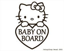Load image into Gallery viewer, Kitty Baby On Board Vinyl Sticker Decals.
