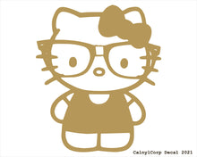 Load image into Gallery viewer, Nerdy Kitty Vinyl Sticker Decals.
