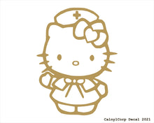 Load image into Gallery viewer, Kitty Nurse Vinyl Sticker Decals.
