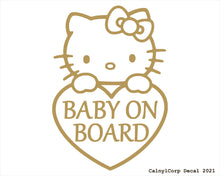 Load image into Gallery viewer, Kitty Baby On Board Vinyl Sticker Decals.
