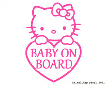 Load image into Gallery viewer, Kitty Baby On Board Vinyl Sticker Decals.
