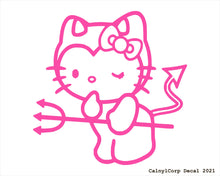 Load image into Gallery viewer, Devil Kitty Vinyl Sticker Decals.
