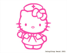 Load image into Gallery viewer, Kitty Nurse Vinyl Sticker Decals.
