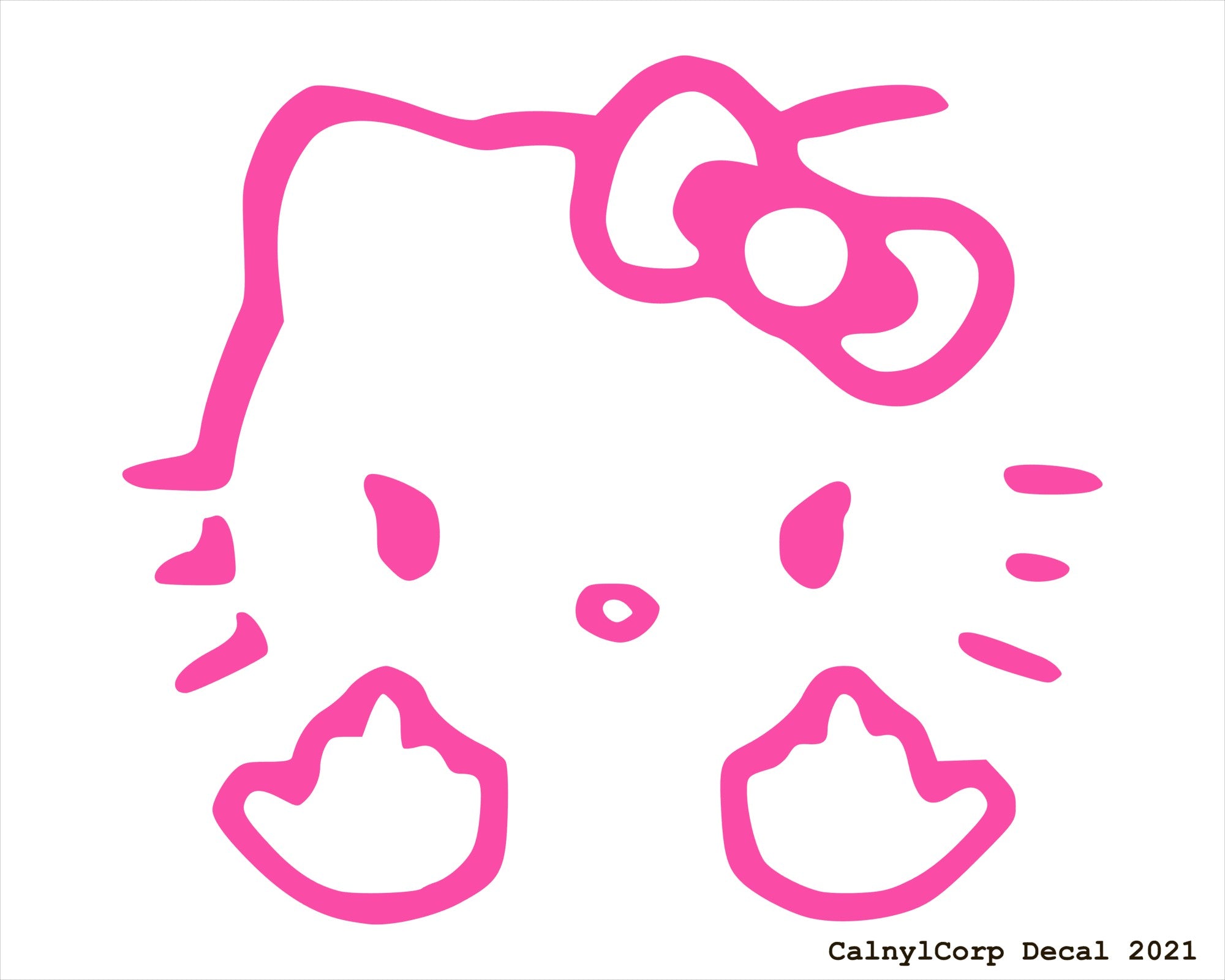 Hello Kitty Double Middle Fingers Vinyl Sticker Decals