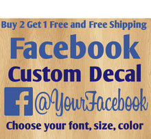 Load image into Gallery viewer, Custom Facebook Username Stickers Decals.
